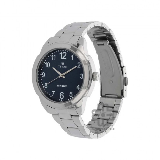 Titan Karishma 1585SM05 Black Dial Stainless Steel Quartz Men's Watch