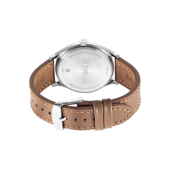 Titan Quartz 1802SL17 Blue Dial Leather Strap Quartz Men's Watch Titan Quartz 1802SL17 Blue Dial Leather Strap Quartz Men's Watch