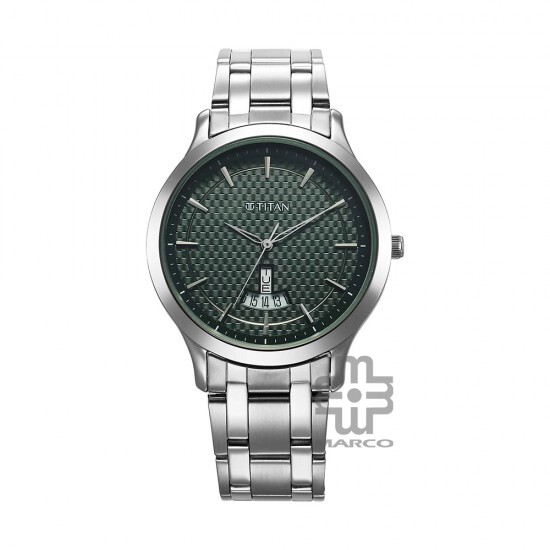 Titan Karishma 1825SM11 Green Dial Stainless Steel Strap Quartz Men's Watch