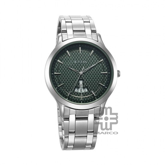 Titan Karishma 1825SM11 Green Dial Stainless Steel Strap Quartz Men's Watch