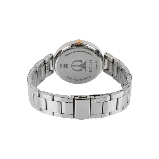 Titan Workwear 2480KM01 Rose Gold Dial Stainless Steel Strap Quartz Women's Watch Titan Workwear 2480KM01 Rose Gold Dial Stainless Steel Strap Quartz Women's Watch