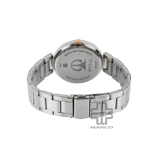 Titan Workwear 2480KM01 Rose Gold Dial Stainless Steel Strap Quartz Women's Watch