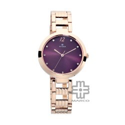 Titan Sparkle 2480WM02 Purple Dial Stainless Steel Strap Quartz Women's Watch
