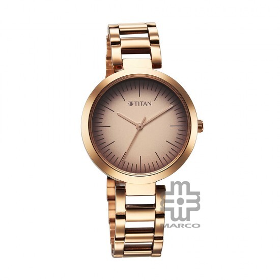 Titan Workwear 2480WM06 Beige Dial Stainless Steel Strap Quartz Women's Watch