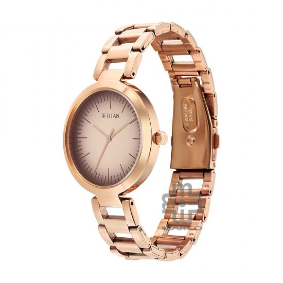 Titan Workwear 2480WM06 Beige Dial Stainless Steel Strap Quartz Women's Watch
