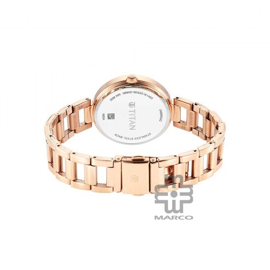 Titan Workwear 2480WM06 Beige Dial Stainless Steel Strap Quartz Women's Watch