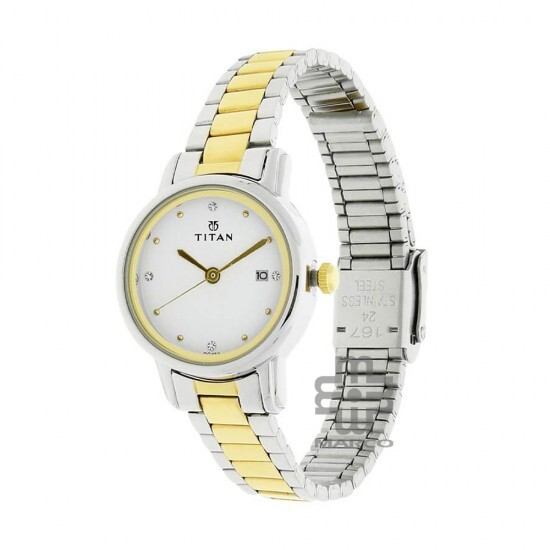 Titan Karishma 2572BM01 White Dial Stainless Steel Strap Quartz Women's Watch