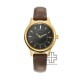Titan Quartz 2638YL01 Black Dial Leather Strap Women's Watch