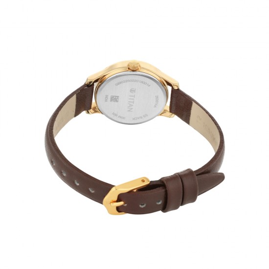 Titan Quartz 2638YL01 Black Dial Leather Strap Women's Watch Titan Quartz 2638YL01 Black Dial Leather Strap Women's Watch