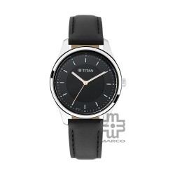 Titan Workwear 2639SL01 Black Dial Leather Strap Quartz Women's Watch