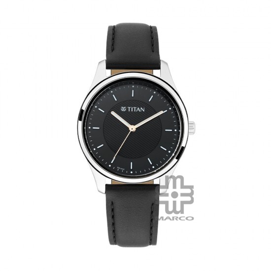 Titan Workwear 2639SL01 Black Dial Leather Strap Quartz Women's Watch