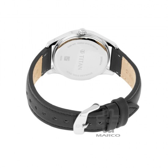 Titan Workwear 2639SL01 Black Dial Leather Strap Quartz Women's Watch
