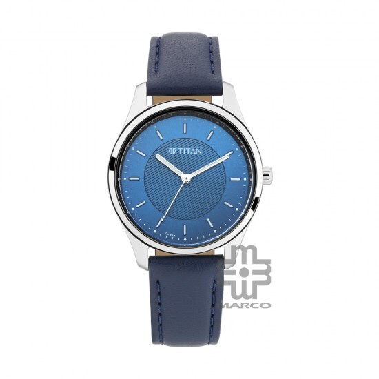 Titan Workwear 2639SL02 Blue Dial Leather Strap Quartz Women's Watch
