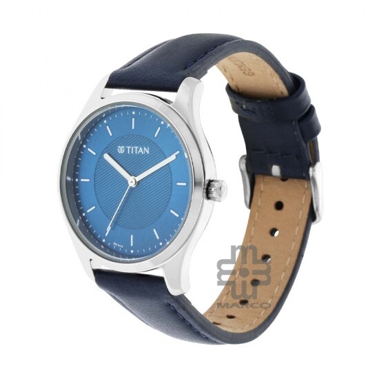 Titan Workwear 2639SL02 Blue Dial Leather Strap Quartz Women's Watch
