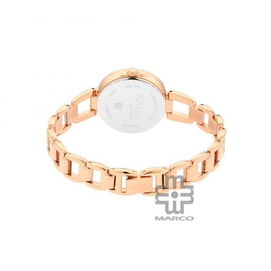 Titan Raga 2642WM01 Viva Rose Gold Dial Metal Strap Quartz Women's Watch