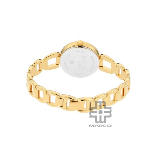Titan Raga 2642YM01 Viva Gold Dial Metal Strap Quartz Women's Watch