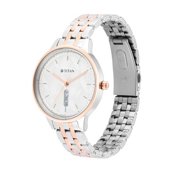 Titan Workwear 2648KM01 Grey Dial Stainless Steel Strap Quartz Women's Watch Titan Workwear 2648KM01 Grey Dial Stainless Steel Strap Quartz Women's Watch