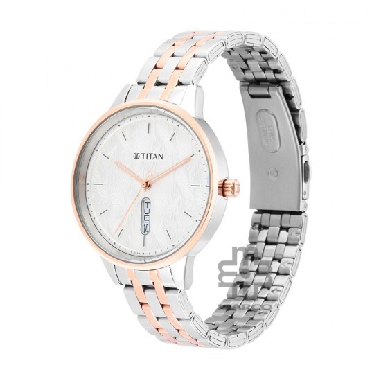 Titan Workwear 2648KM01 Grey Dial Stainless Steel Strap Quartz Women's Watch