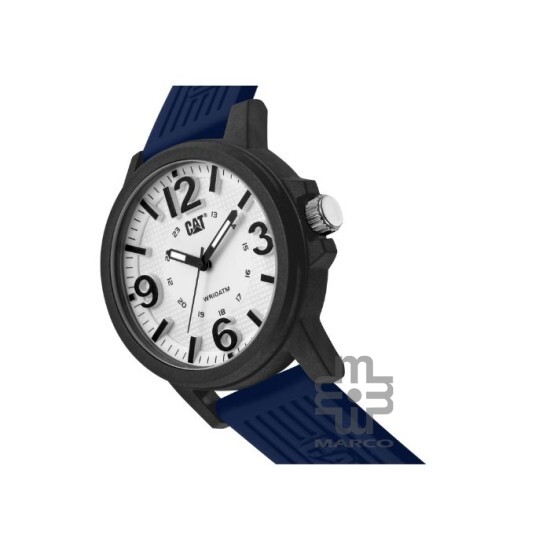 Caterpillar GROOVY LF-111-26-236 | WHITE BLUE SILICONE STRAP| ANALOG |  MEN WATCH