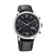 Titan Stellar 10012SL01 Black Dial Leather Strap Quartz Men's Watch