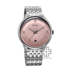 Titan Timeless Treasures 10023SM01 Pink Dial Stainless Steel Strap Quartz Men Watch