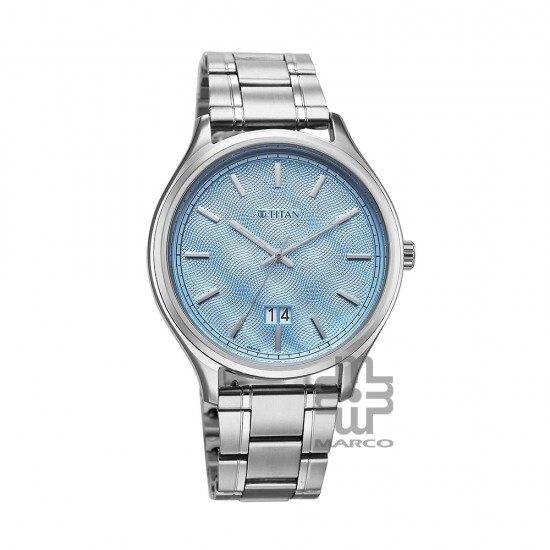 Titan Classique Palette 10033SL01 Blue Dial Interchangeable Straps Quartz Men's Watch