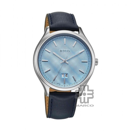 Titan Classique Palette 10033SL01 Blue Dial Interchangeable Straps Quartz Men's Watch