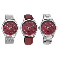 Titan Classique Palette 10033SL01 Magenta Dial Interchangeable Straps Quartz Men's Watch