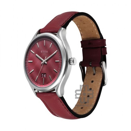 Titan Classique Palette 10033SL02 Magenta Dial Interchangeable Straps Quartz Men's Watch