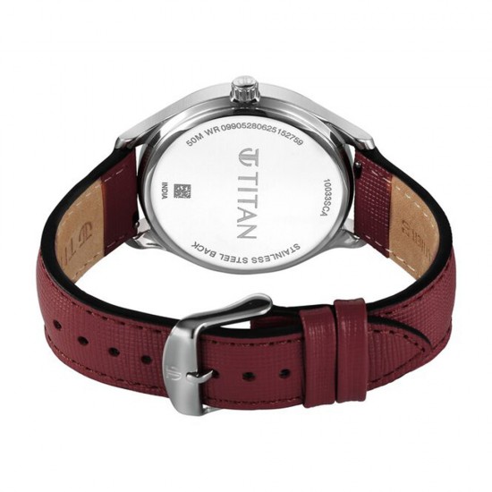Titan Classique Palette 10033SL02 Magenta Dial Interchangeable Straps Quartz Men's Watch