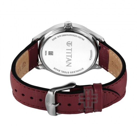 Titan Classique Palette 10033SL02 Magenta Dial Interchangeable Straps Quartz Men's Watch