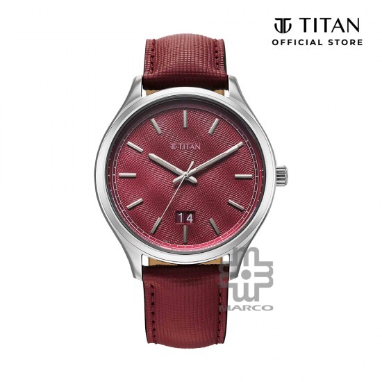 Titan Classique Palette 10033SL02 Magenta Dial Interchangeable Straps Quartz Men's Watch