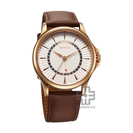 Titan Karishma 10038WL01 Silver Dial Leather Strap Men Watch Titan Karishma 10038WL01 Silver Dial Leather Strap Men Watch