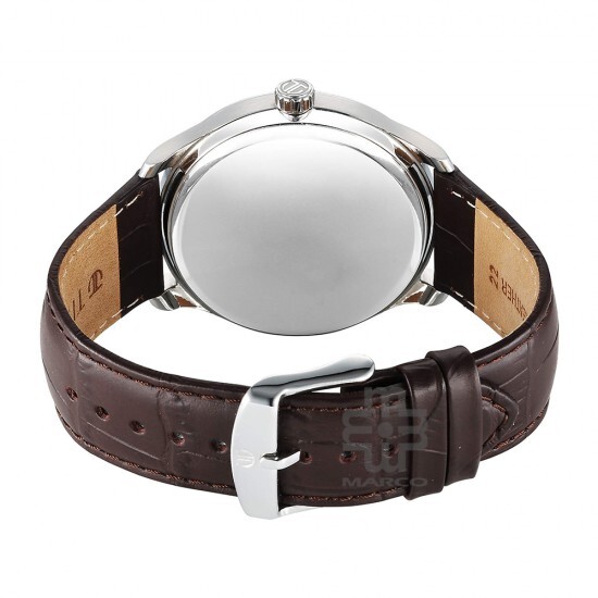 Titan Stellar 10050SL01 Dual Moon Phase Silver Dial Leather Strap Quartz Men's Watch