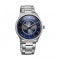 Titan Stellar 10050SM01 Dual Moon Phase Blue Dial Stainless Steel Strap Quartz Men's Watch