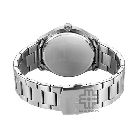 Titan Stellar 10050SM01 Dual Moon Phase Blue Dial Stainless Steel Strap Quartz Men's Watch