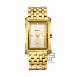 Titan Quartz 10062YM01 White Dial Stainless Steel Strap Men Watch