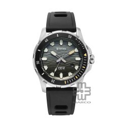 Titan Zero Hour Diver's 100m 10067KP01 Black Dial FKM Strap Men Watch