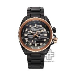 Titan Zero Hour Diver's 200m 10068KM02 Black Dial Stainless Steel Strap Men Watch