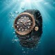 Titan Zero Hour Diver's 200m 10068KM02 Black Dial Stainless Steel Strap Men Watch