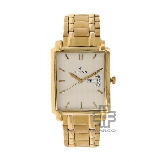 Titan Quartz 1506YM01 Silver Dial Stainless Steel Strap Quartz Men's Watch