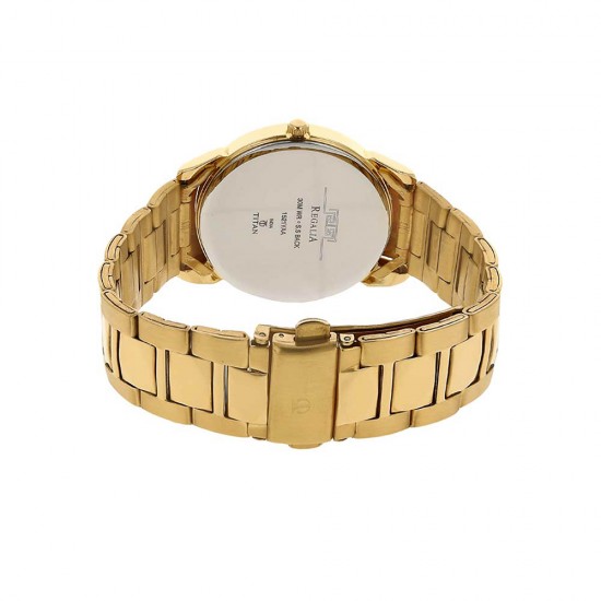 Titan Quartz 1521YM02 Champagne Dial Stainless Steel Strap Quartz Men's Watch Titan Quartz 1521YM02 Champagne Dial Stainless Steel Strap Quartz Men's Watch