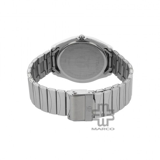 Titan Quartz 1578SM04 Black Dial Stainless Steel Strap Quartz Men's Watch