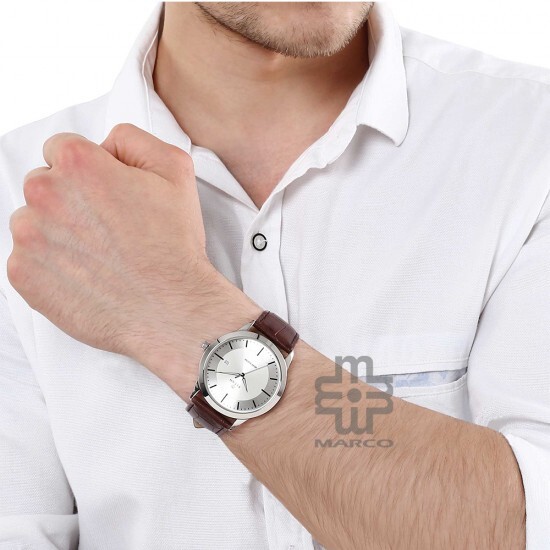 Titan Classic 1584SL03 Silver Dial Leather Strap Quartz Men's Watch