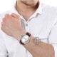 Titan Classic 1584SL03 Silver Dial Leather Strap Quartz Men's Watch