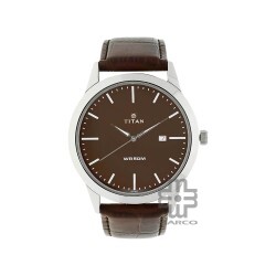 Titan Neo 1584SL04 Brown Leather Strap Quartz Men's Watch