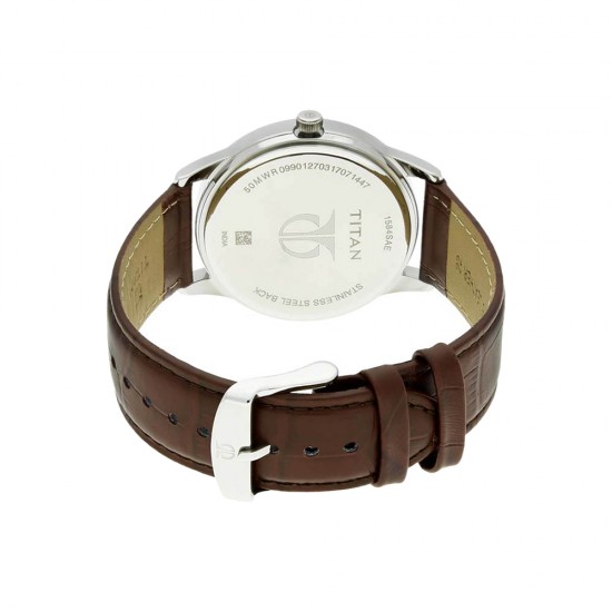 Titan Neo 1584SL04 Brown Leather Strap Quartz Men's Watch