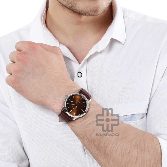 Titan Neo 1584SL04 Brown Leather Strap Quartz Men's Watch