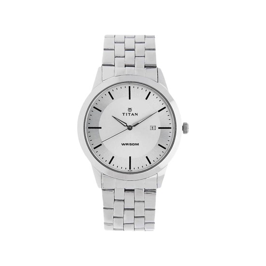 Titan Karishma 1584SM03 White Dial Stainless Steel Quartz Men's Watch