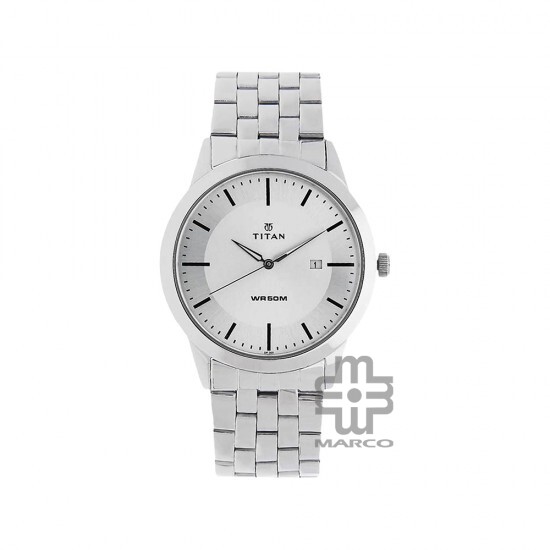 Titan Karishma 1584SM03 White Dial Stainless Steel Quartz Men's Watch